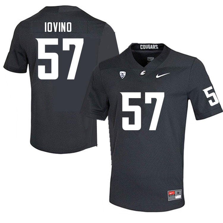 Men #57 Giovanni Iovino Washington State Cougars College Football Jerseys Sale-Charcoal